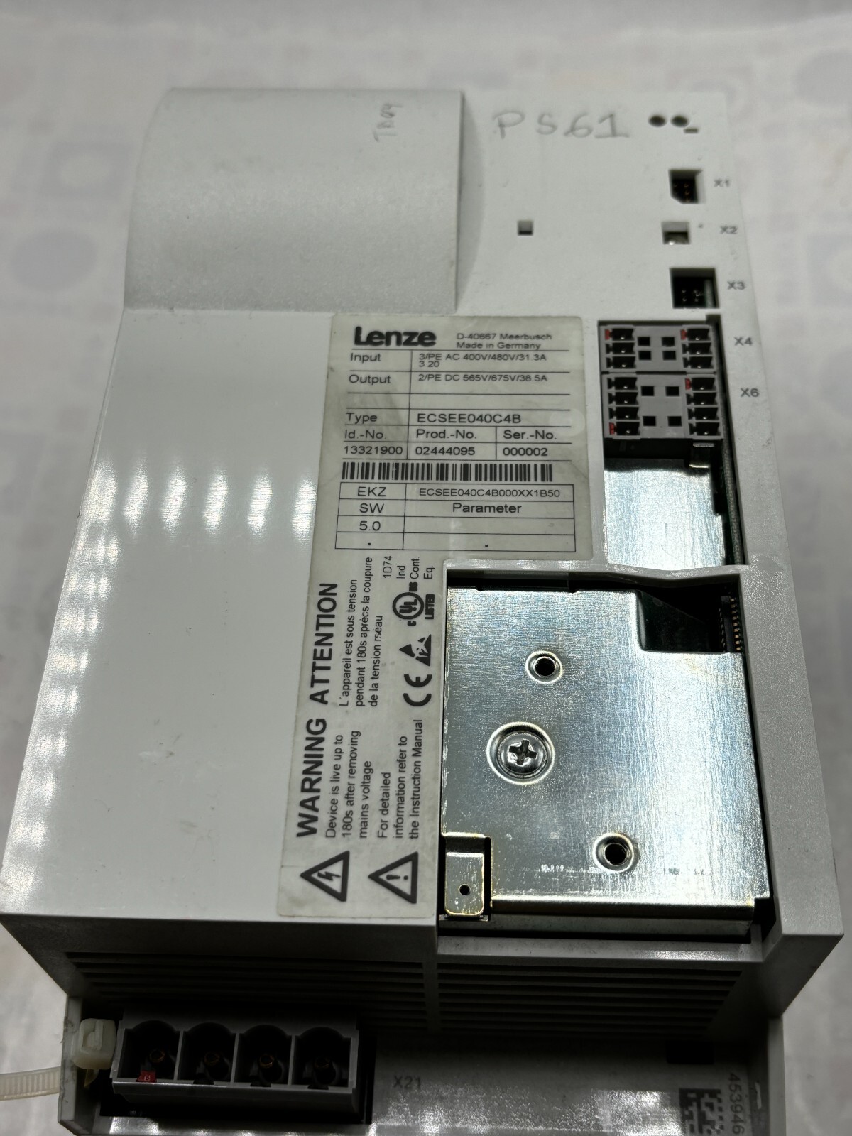 LENZE ECSEE040C4B ECS POWER SUPPLY MODULE SERVO DRIVE “FREE SHIPPING” 🎯