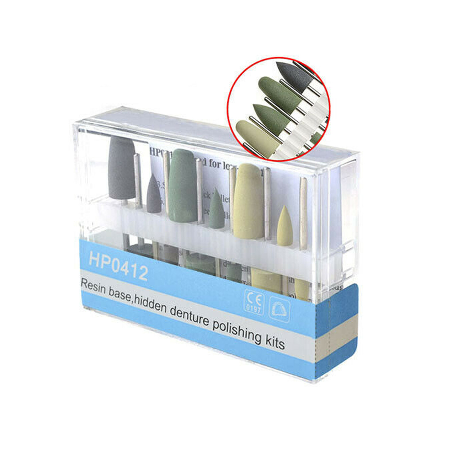 Dental Silicone Resin Base Acrylic Polishing Bur Dental Lab Diamond Polish SM