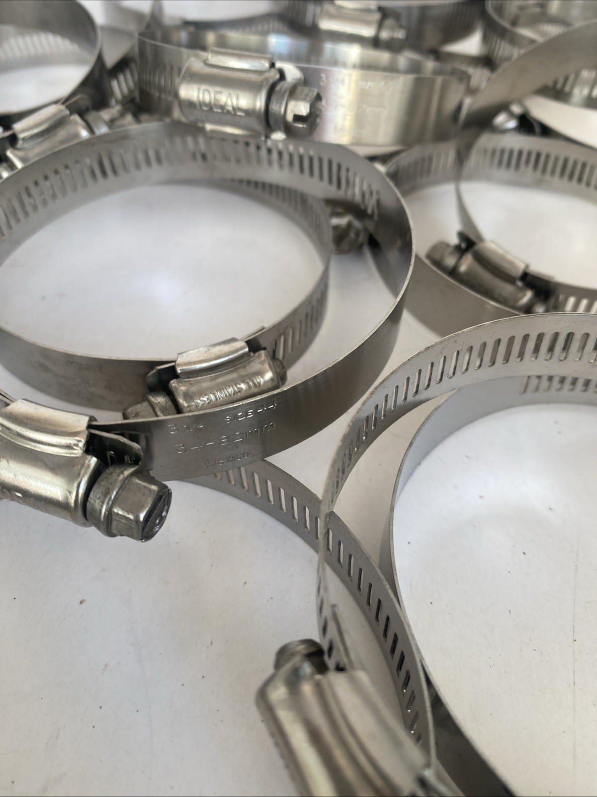 Ideal Tridon #44 Hose Clamp LOT OF 25 – 3-1/4” 34-82mm ALL STAINLESS 44 Mexico