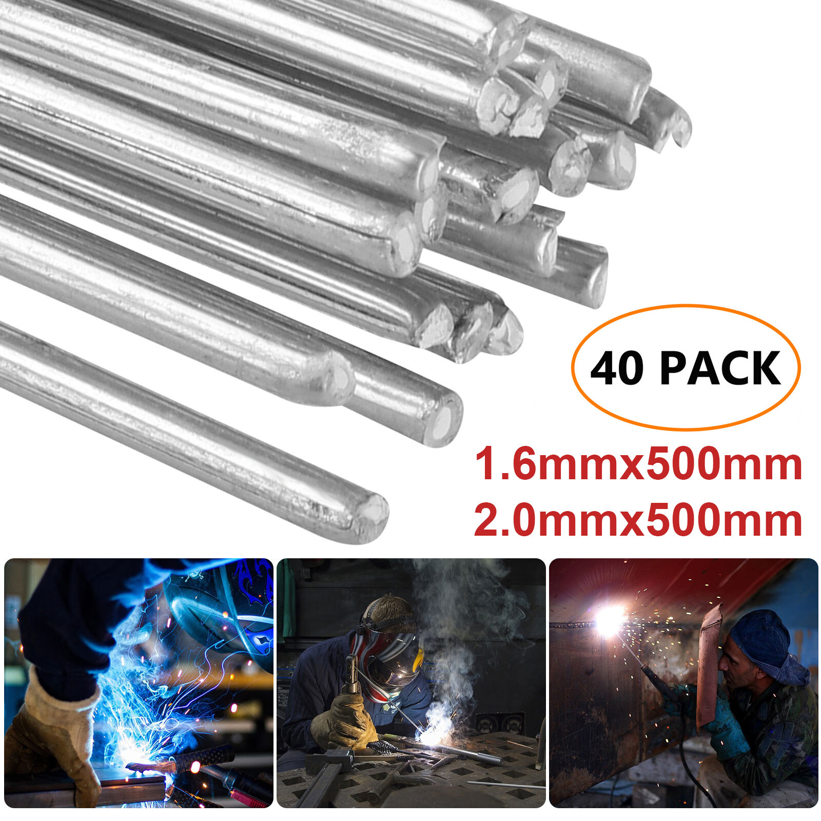 Solution Welding Flux-Cored Rods- 20/40pcs Free shipping 1.6*500mm Wire Brazing