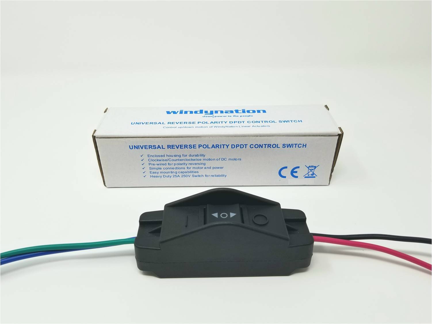 25A DPDT Forward Reverse Up Down Reverse Polarity Switch Linear Actuator
