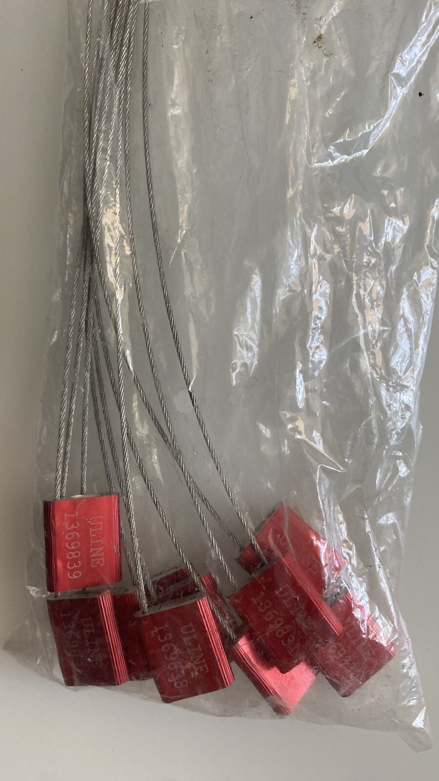 ULINE (10-pack) Cable Seals – 1⁄16 x 12″, Red