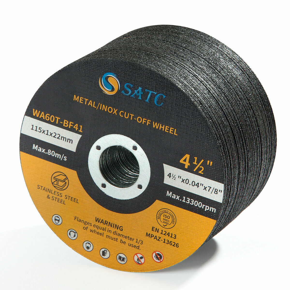 50 Pack Cut Off Wheels 4-1/2″ Metal & Stainless Steel Angle Grinder Cutting Disc