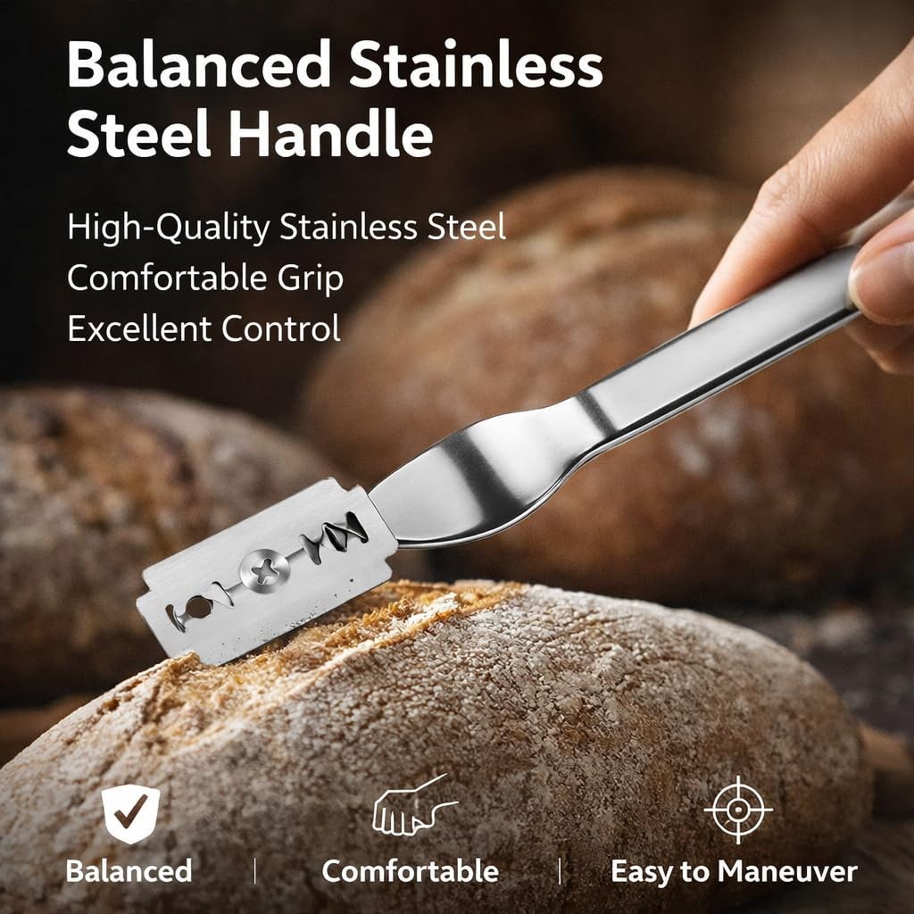 TFORESTER Bread Lame for Sourdough Baking – Stainless Steel 1.7″, 1 Pack