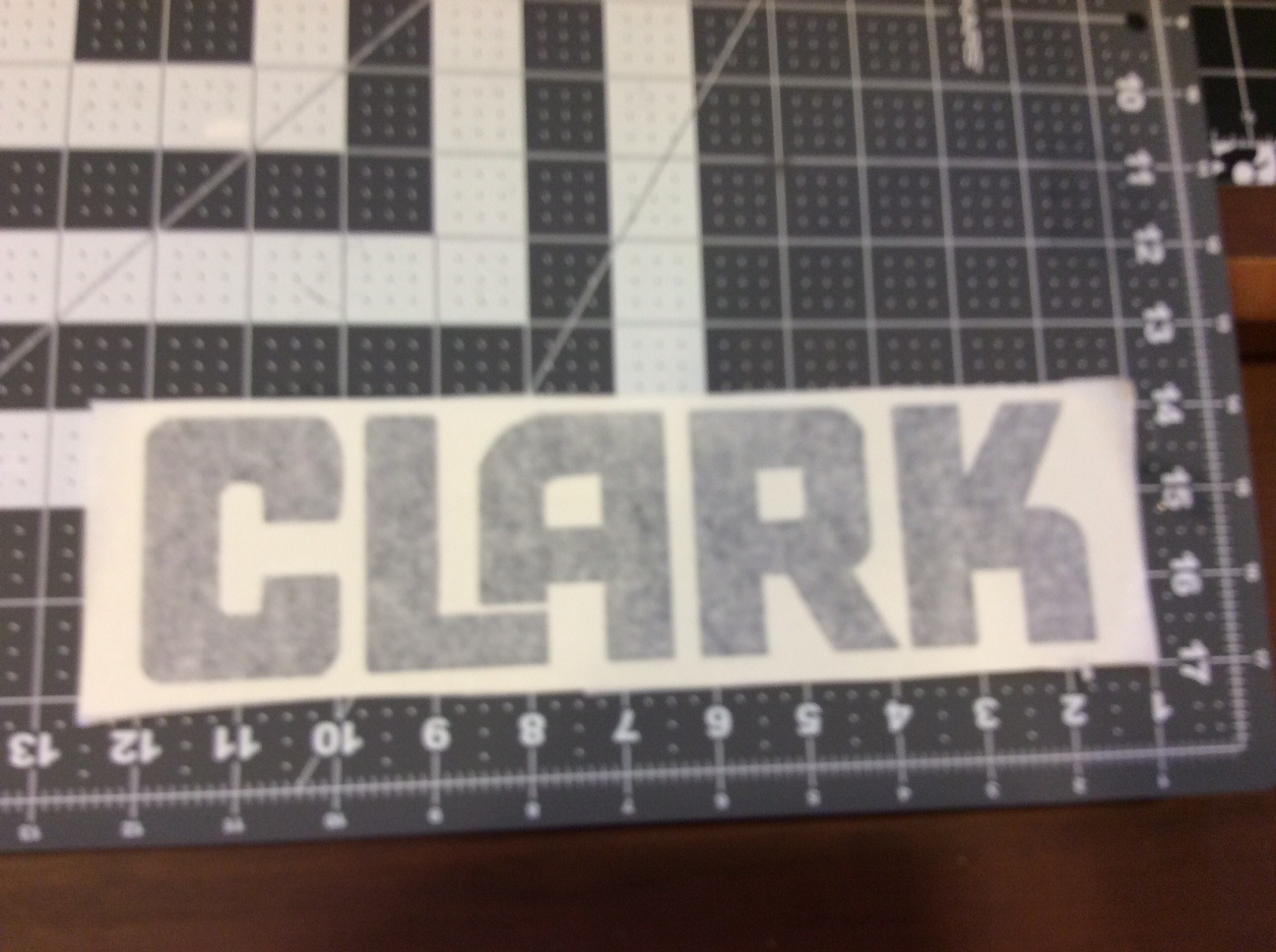 Clark Forklift Decal part # 3798346 Black vinyl Clark Decal