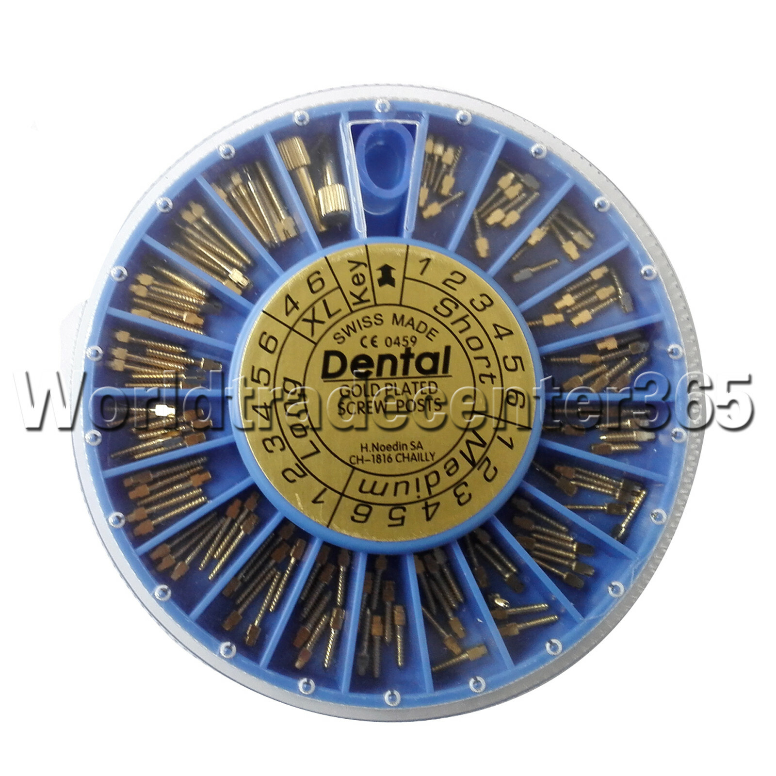 Dental 120Pcs Assorted Conical Screw Posts Kits Refills 24K Gold Plated Nordin