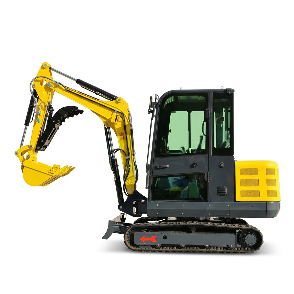 3.5 Ton Mini Excavator Kubota V1505 Cab AC Boom Swing Hydraulic Pilot EPA 25HP