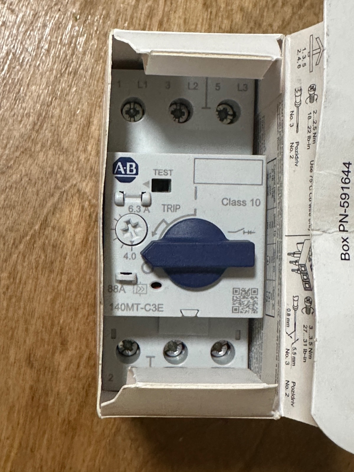 Allen Bradley MOTOR PROTECTOR/CIRC.BREAKER 140MT-C3E-B63