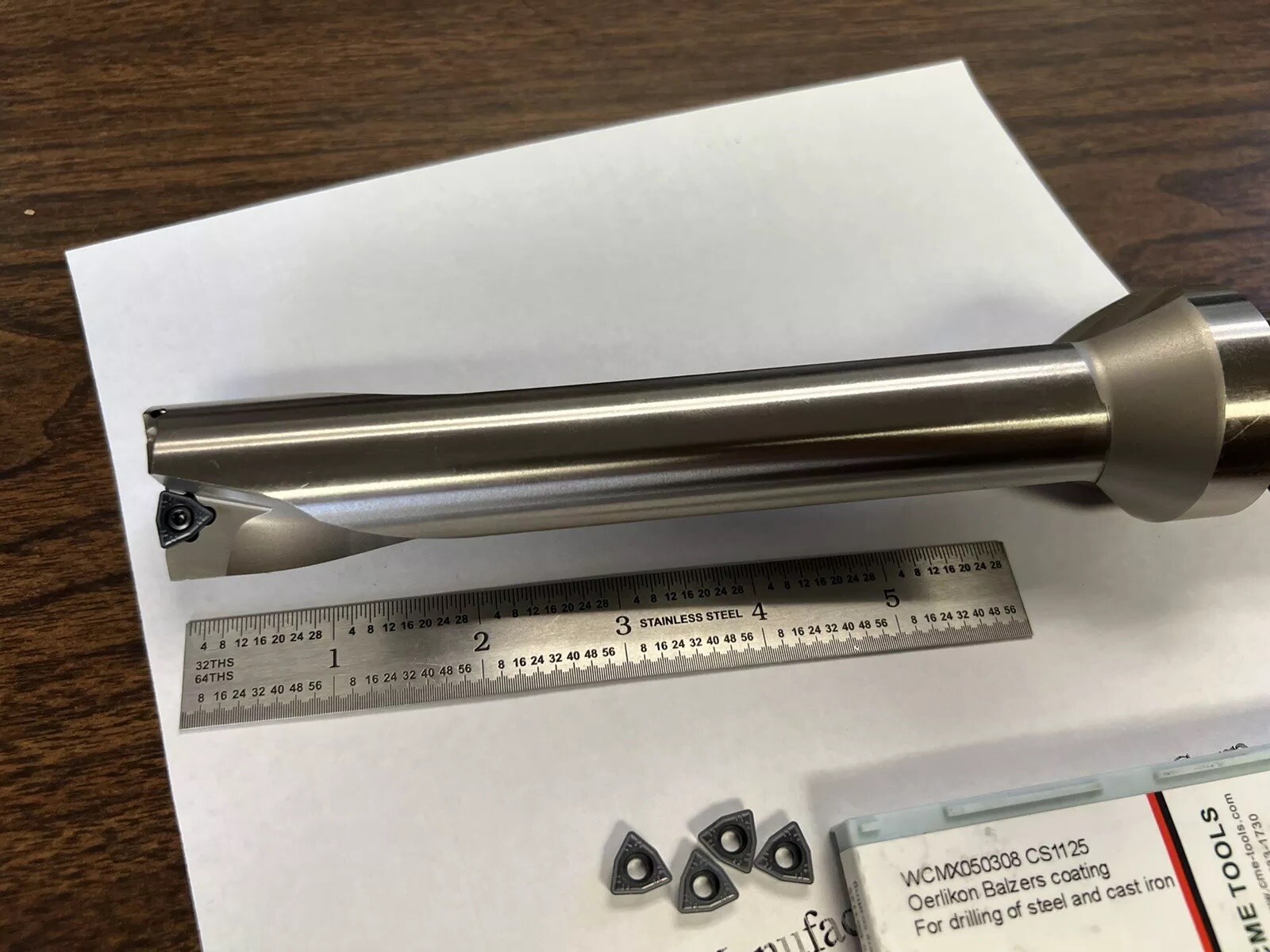 U drill 5D 1-1/4”x6-1/4”x9.5” 1-1/4” X-long, Extra 10pcs inserts #UD5-114