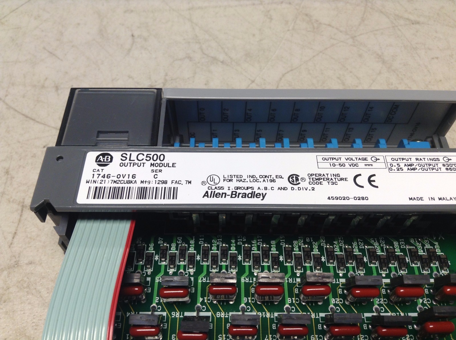 Allen Bradley 1746-OV16 Ser. C Output Module SLC 500 1746OV16 10 – 50 VDC