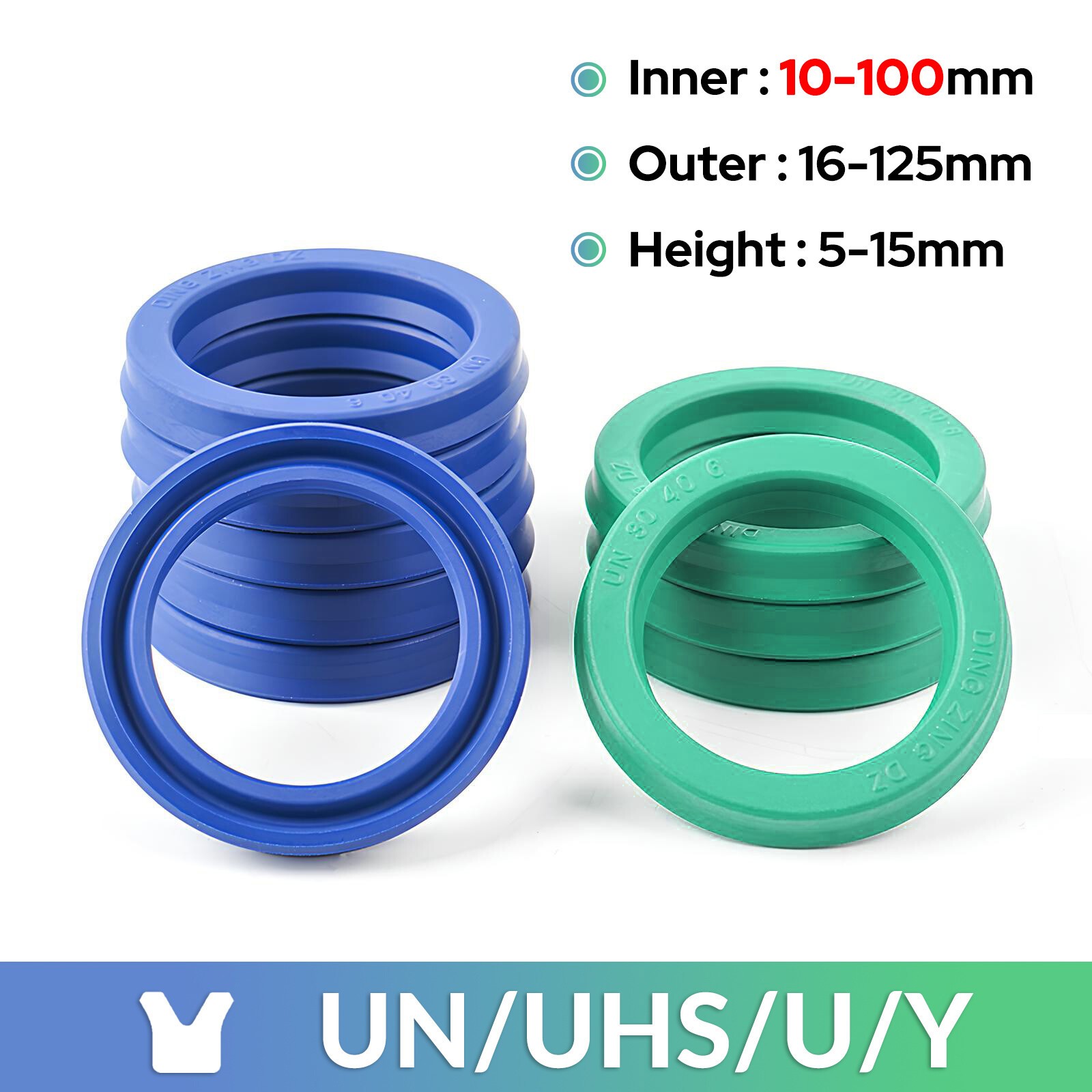 U-Cup Hydraulic ram seal u seal rod & piston working Cylinder 10mm~100mm rod od