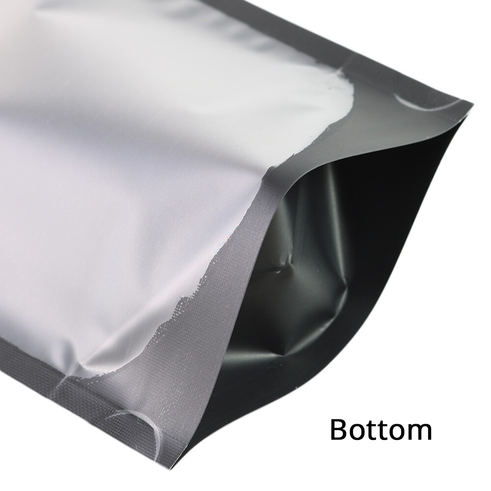 6x9in Matte Clear Front Black Back Mylar Stand up Zip Lock Bag w/Machine B04