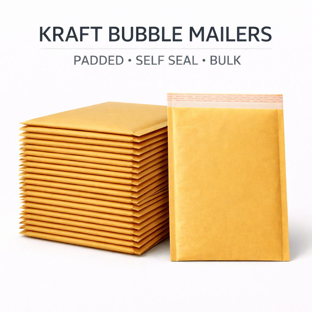 Kraft Bubble Mailers Padded Shipping Envelopes Bulk Self Seal Mailing Bags