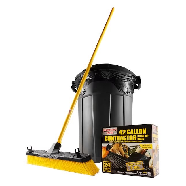 Contractor’s Choice 24-Count 42-Gallon Outdoor Clean Up Construction Trash Bags