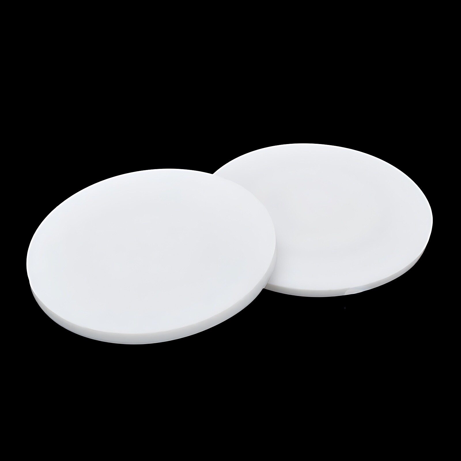 2MM THICK WHITE PTFE ROUND FLAT PLASTIC DISCS HIGH TEMP LOW FRICTION
