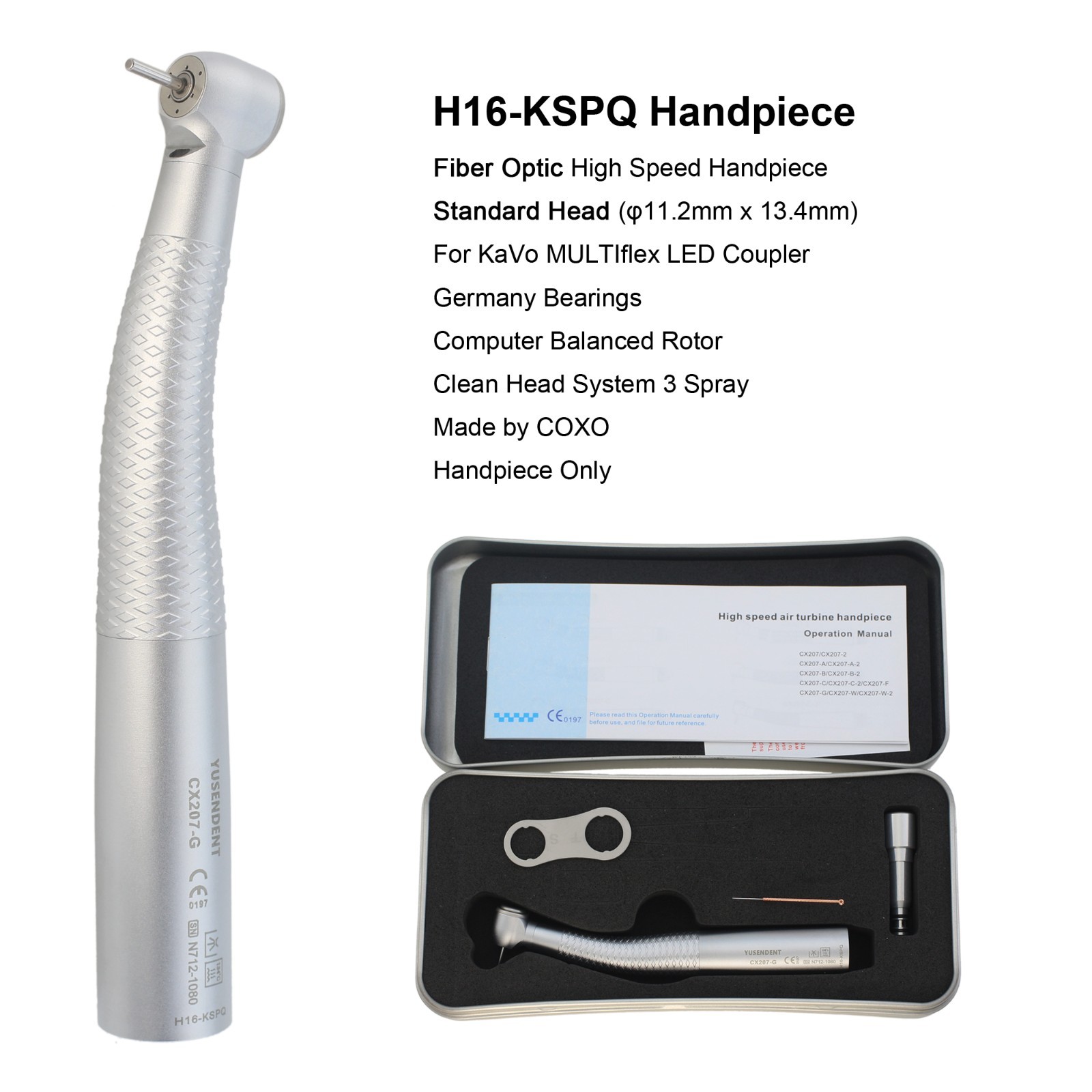 COXO Dental Handpiece Fiber Optic High Speed Turbine For KaVo MULTIflex Coupler