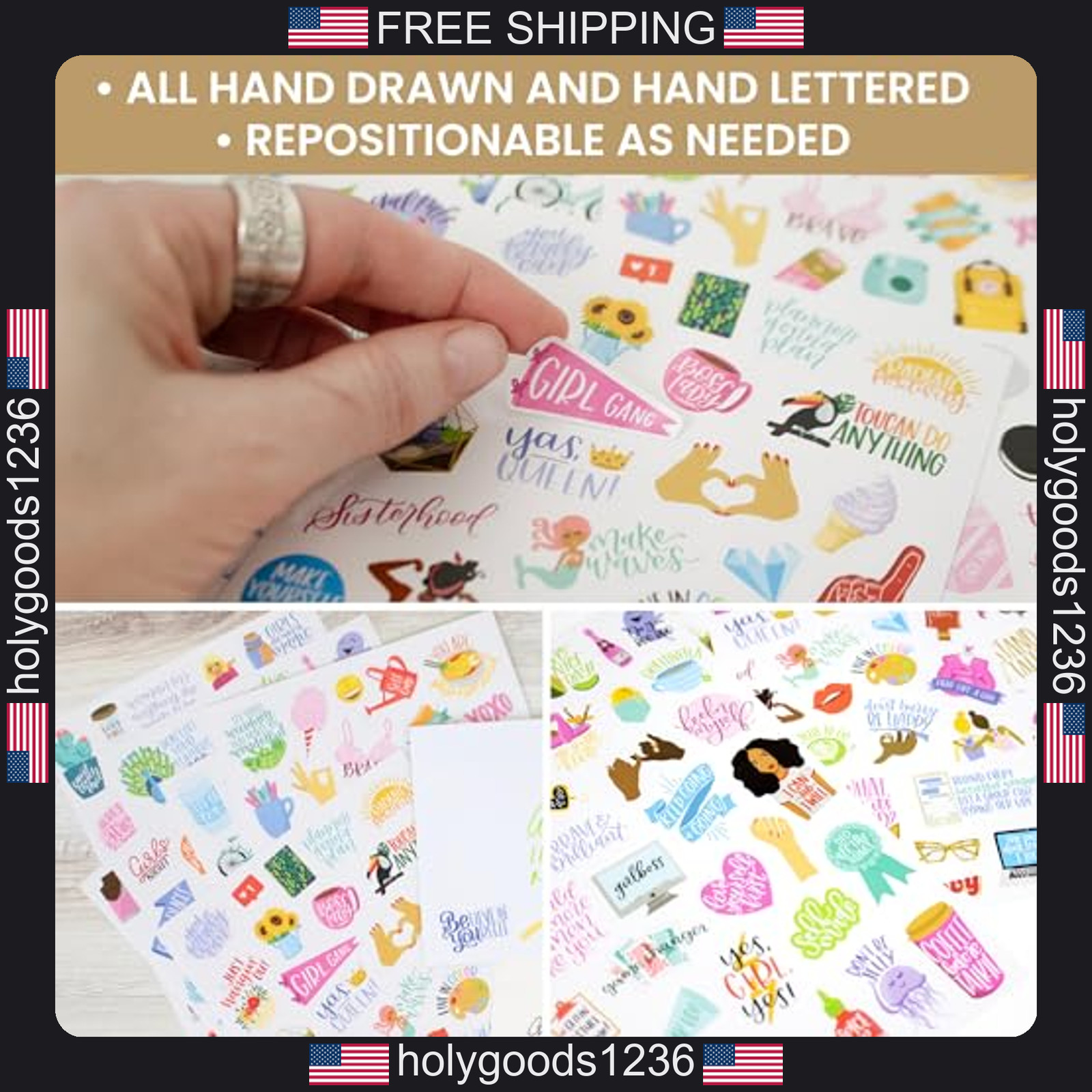 Bloom Daily Planners female empowerment planner stickers 6 sheets girl power