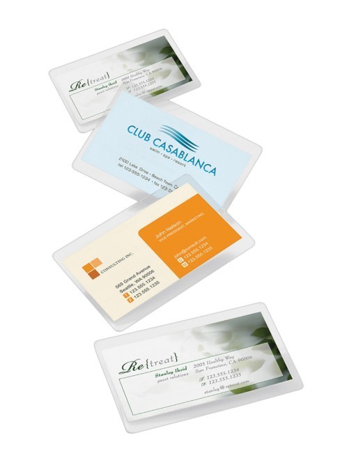 Laminating Pouches, Business Card Size, 5 Mil, 2.56″ x 3.75″ – 5 PACK