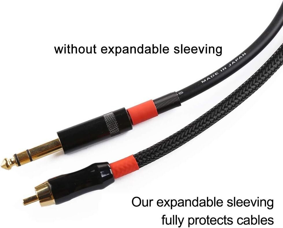 ALL SIZES 1 FT – 100 FT Black Expandable Wire Cable Sleeving Braided Tubing LOT