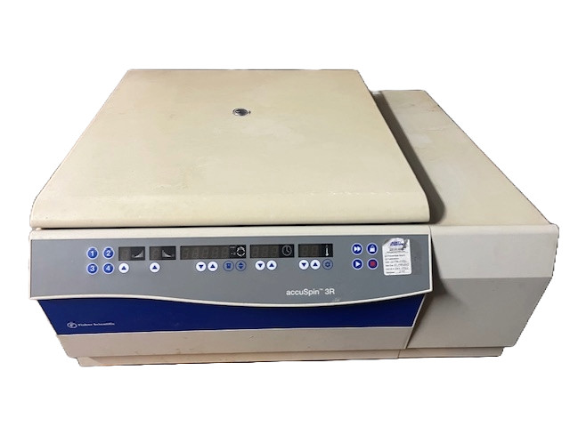Fisher Scientific AccuSpin 3R Centrifuge + #4393 Rotor 60 DAYS WARRANTY