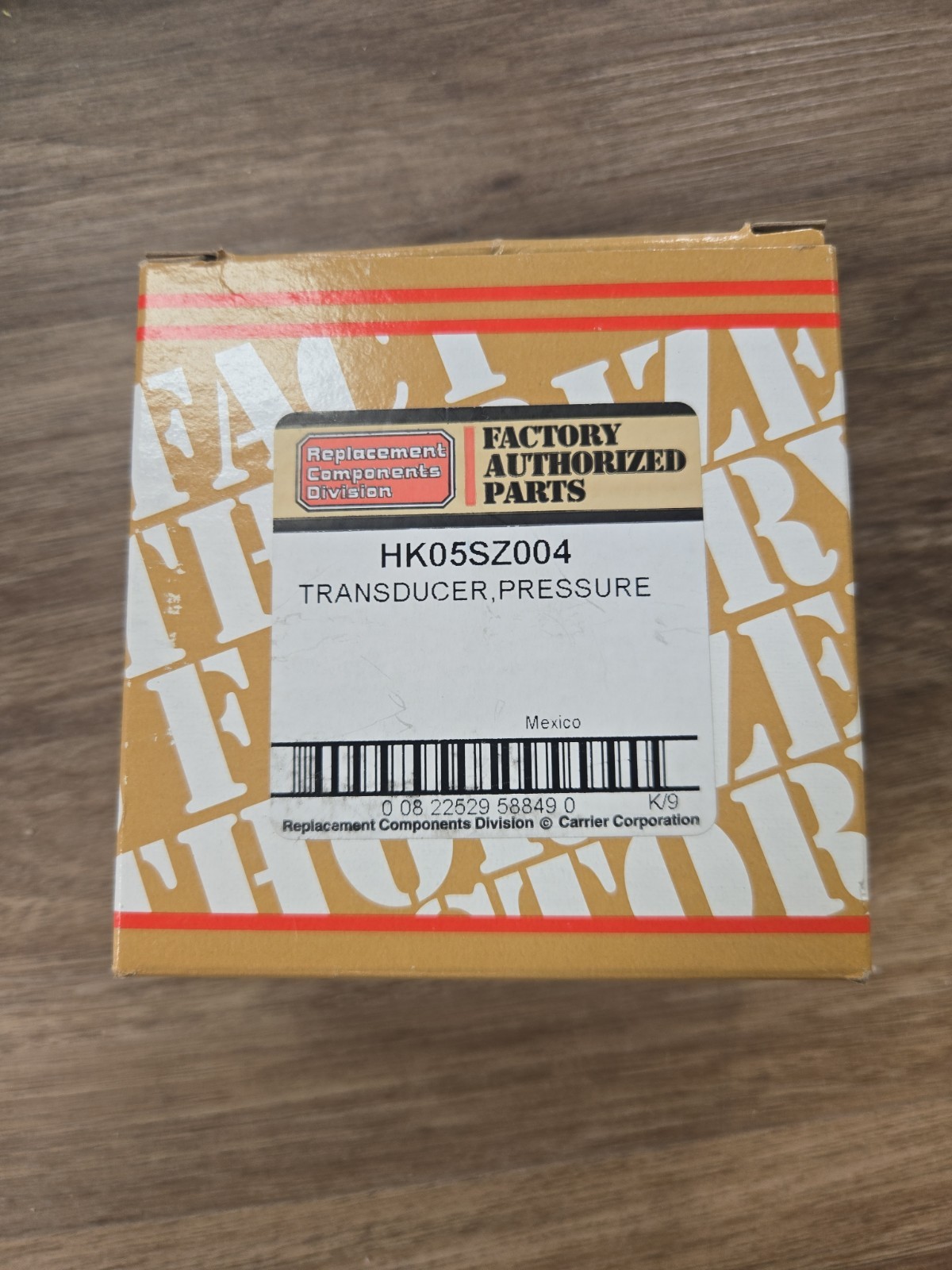 Carrier Pressure Transducer HK05SZ004 Genuine OEM Replacement Part