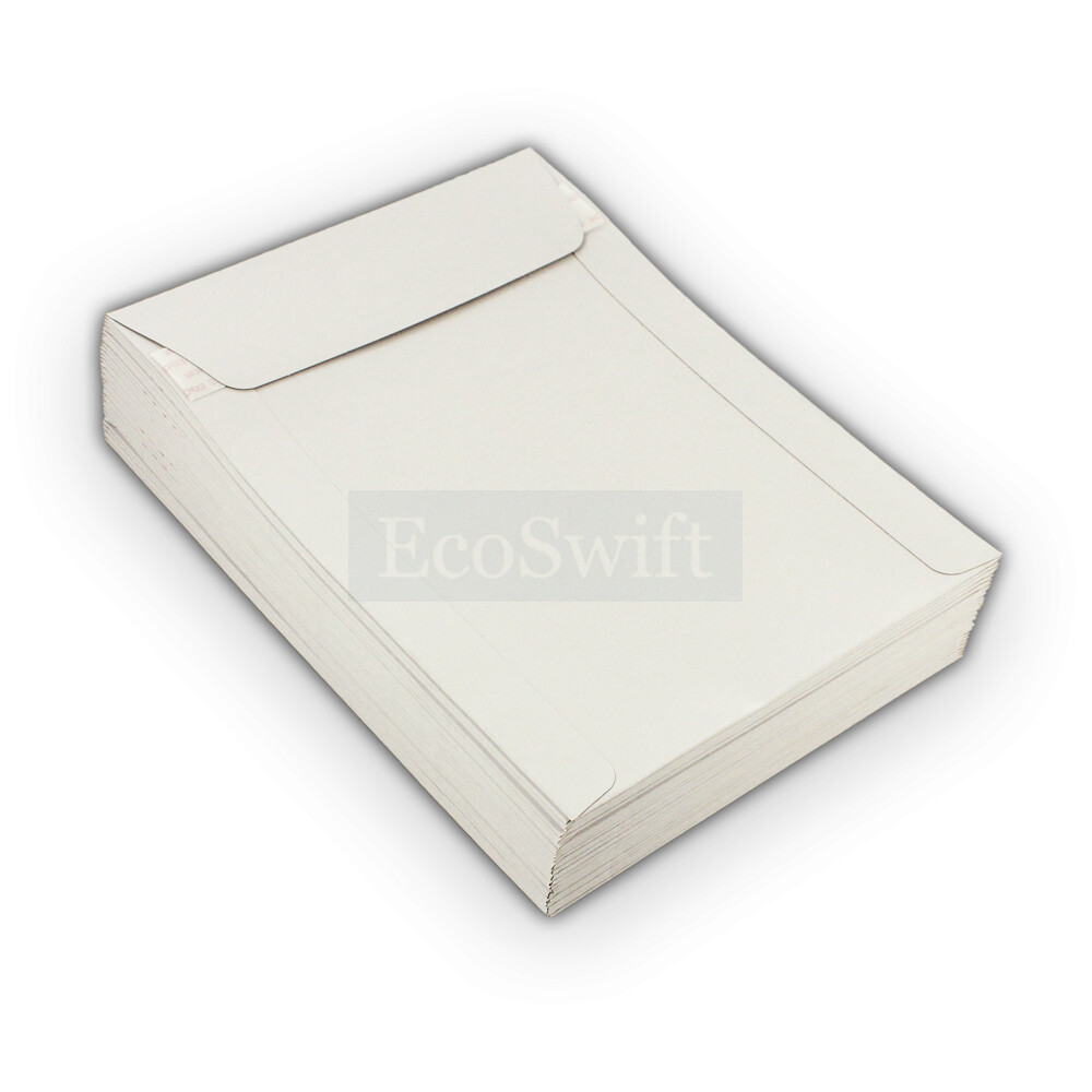 1000 9″ x 11.5″ EcoSwift White Photo Ship Flats Cardboard Envelope Mailers