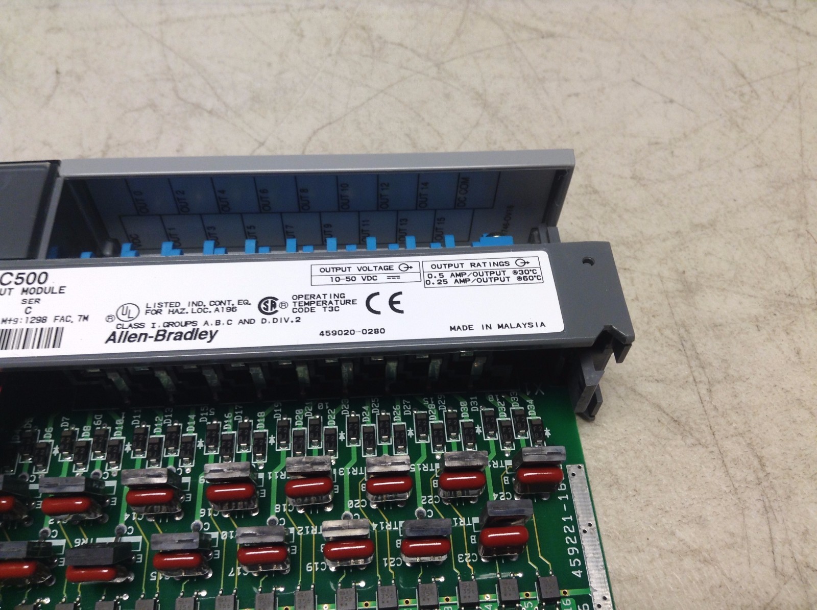 Allen Bradley 1746-OV16 Ser. C Output Module SLC 500 1746OV16 10 – 50 VDC