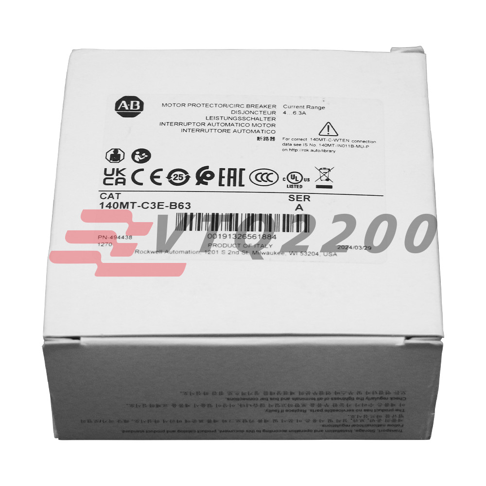 New AB 140MT-C3E-B63 Motor Protection Circuit Breaker Standard Magnetic Trip
