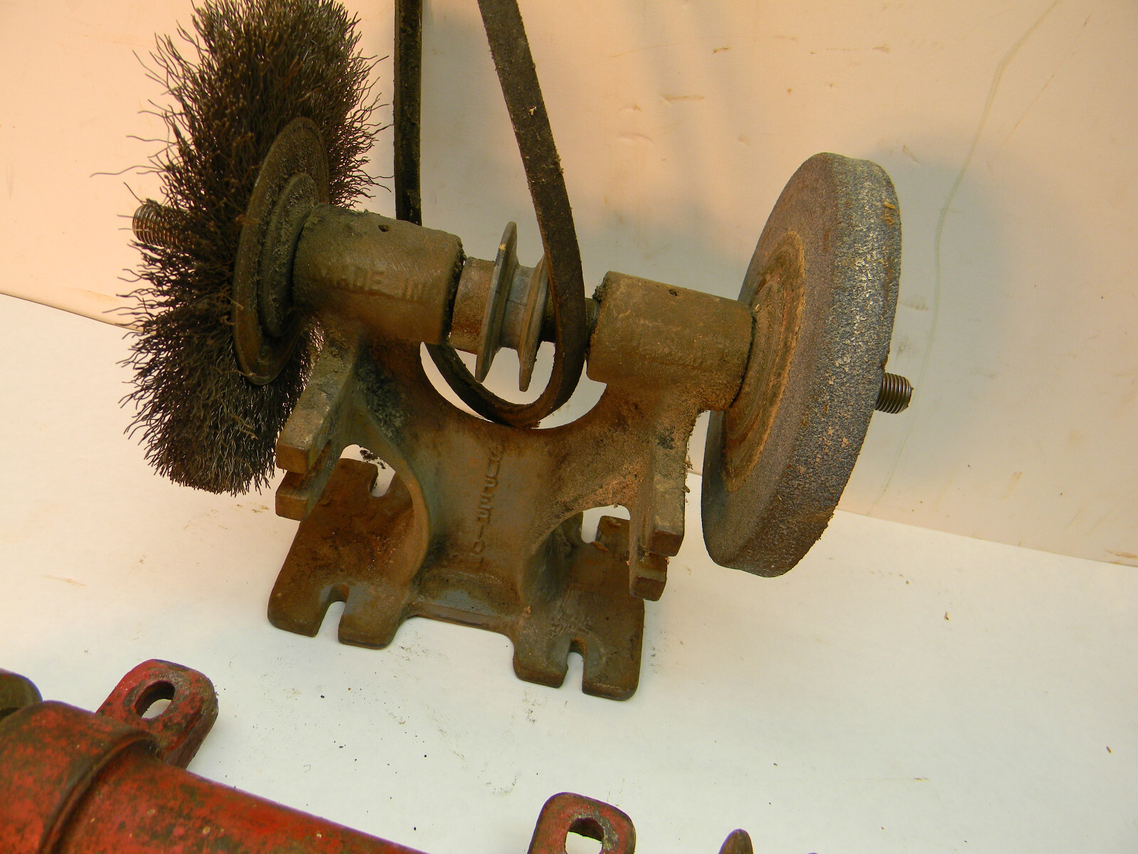 3 Belt driven Bench Arbors.; Machinist, mechanic, shop