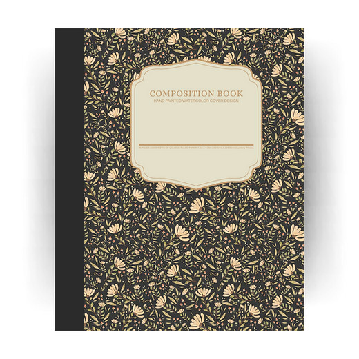 Original Watercolor Cover Art Print Composition Writing/Journaling/Notebook
