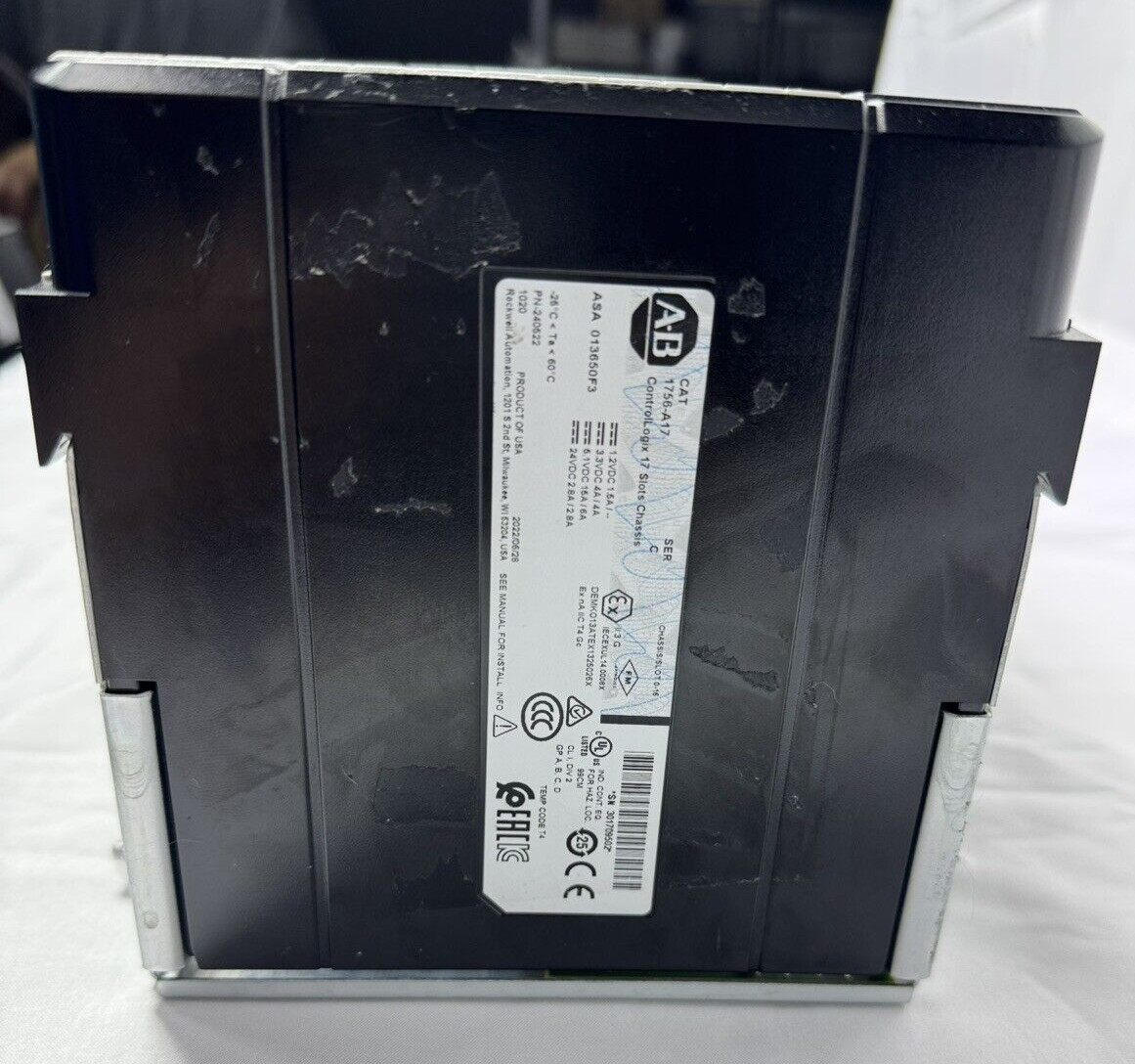 Allen-Bradley 1756-L83ES GuardLogix 5580 PLC w/ 1756-IB16S 1756-OBV8S