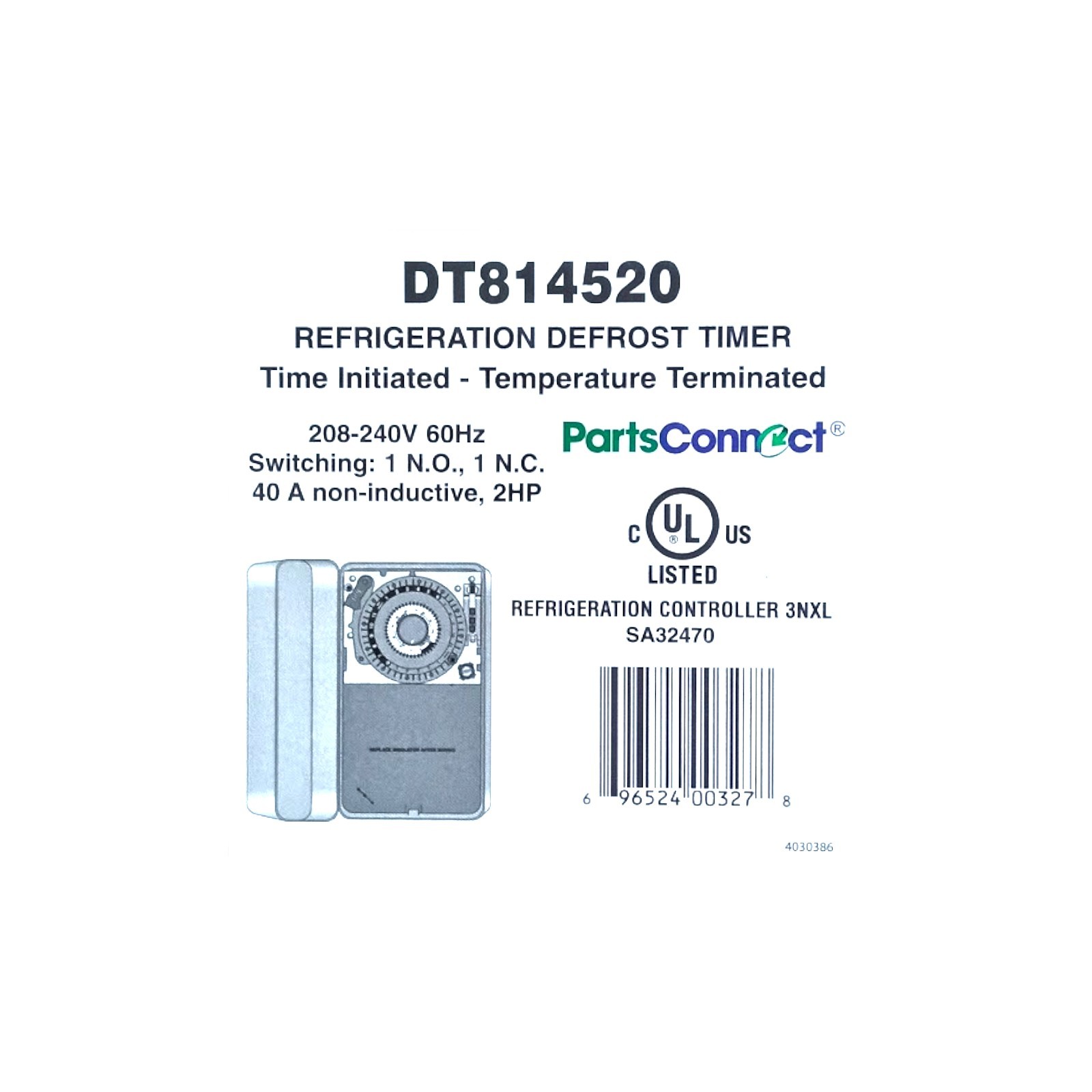 DT8145-20 Commercial Refrigeration Defrost Timer for Paragon 8145-20 240V