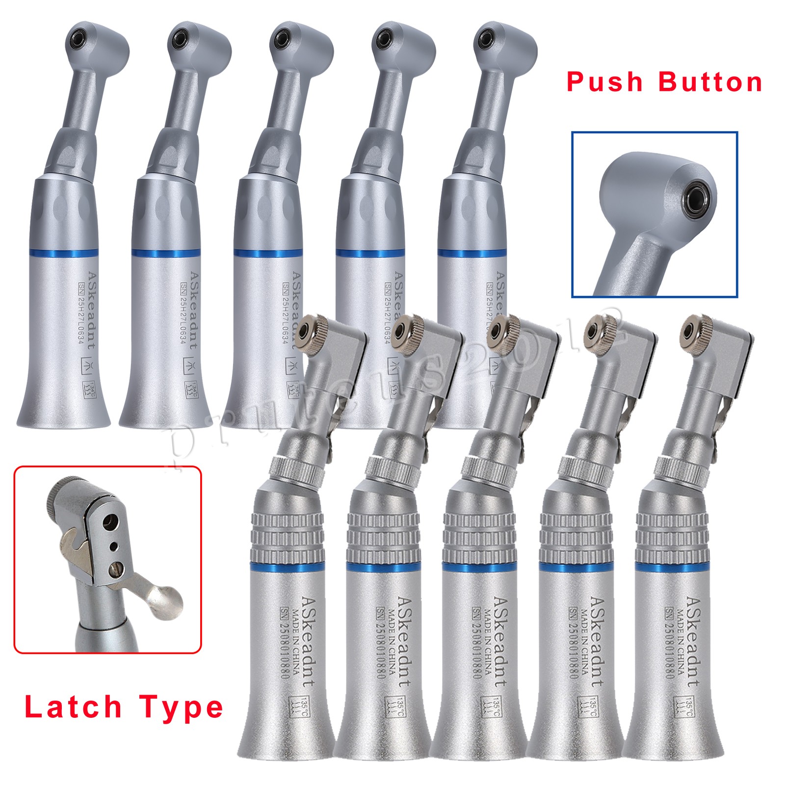 NSK Style Dental Push / Latch Head Contra Angle Handpiece Slow Low Speed EX203