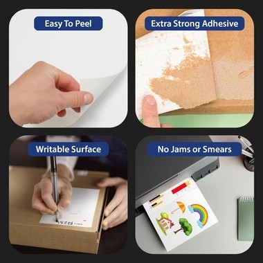 200-4000 Premium 8.5×5.5 Shipping Labels Half Sheet Self Adhesive