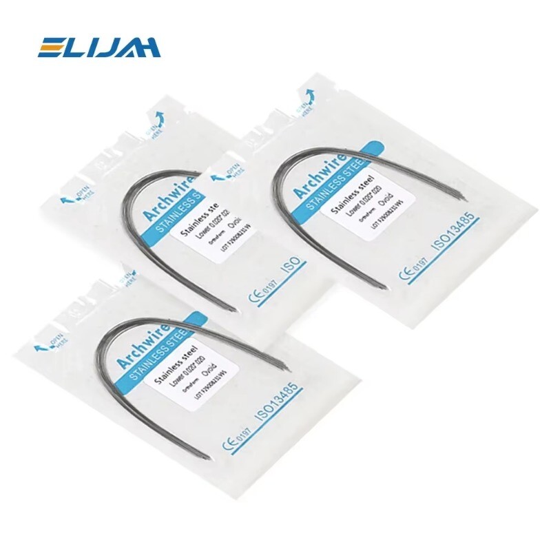 100pc Dental Orthodontic Arch Wire Stainless Steel Round Rectangular Ovoid-IN US