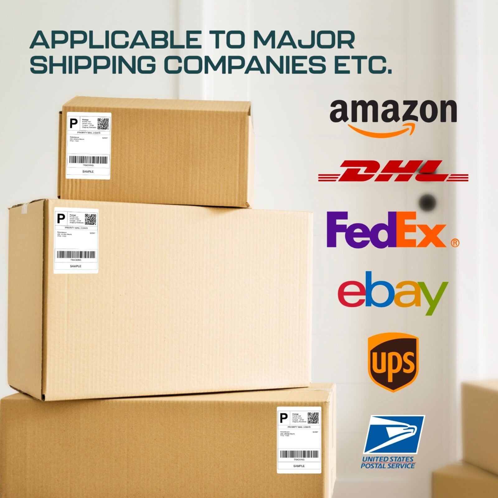 4″x6″ Direct Thermal Shipping Labels for Zebra & Rollo Printer Fanfold and Rolls