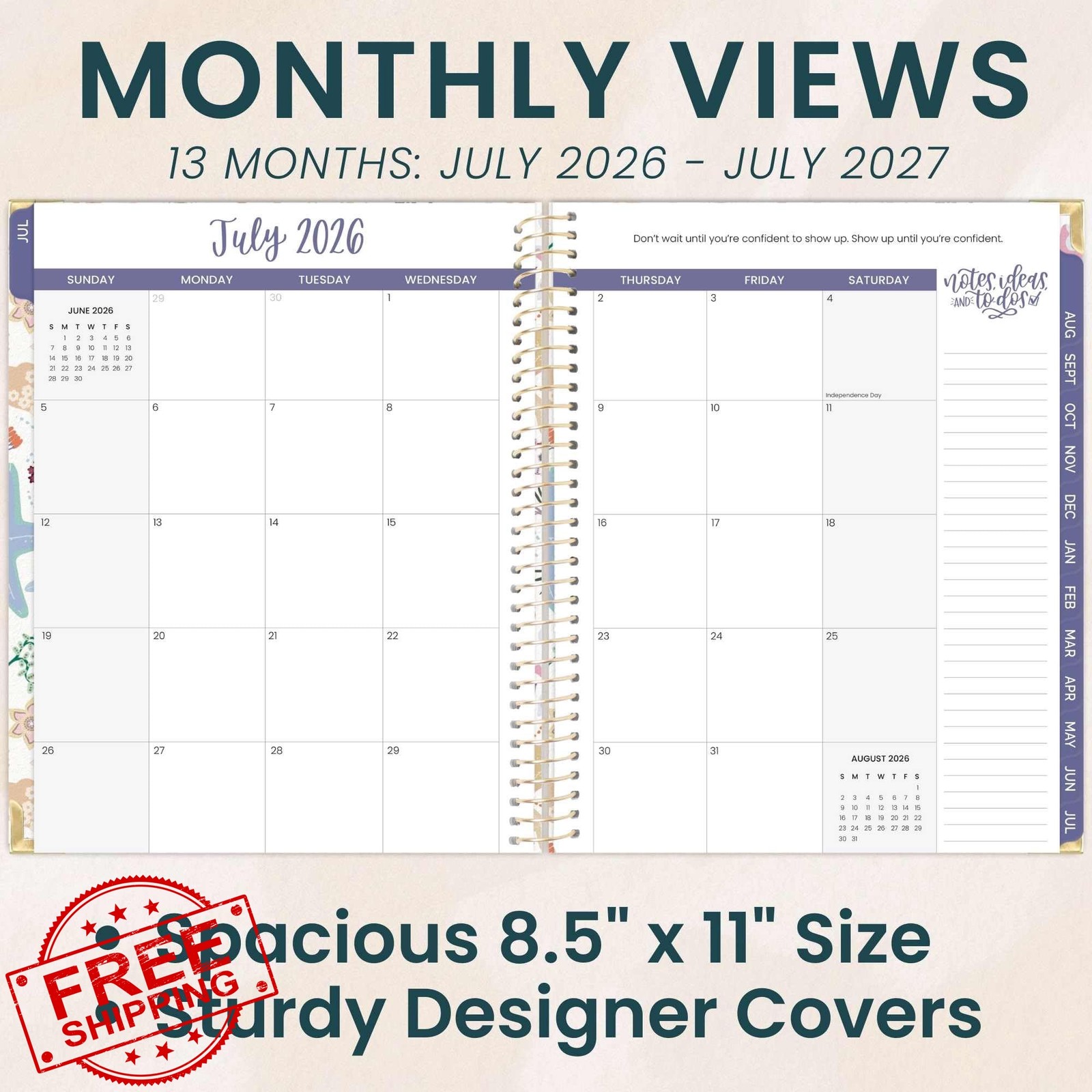 bloom daily planners Academic Planner Seaside Whimsy 8.5×11