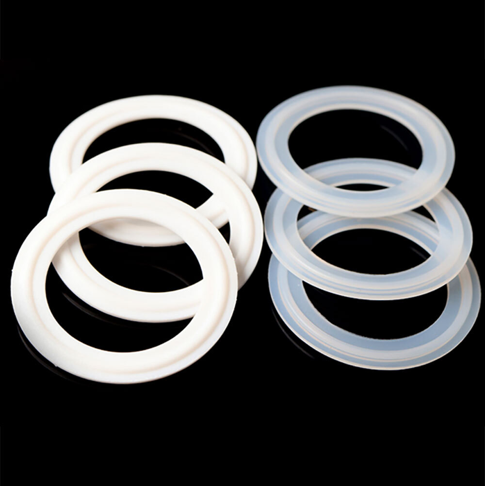 Silicone / PTFE Sanitary Clamp Gasket ID 15-197mm Tri Clamp Ferrule Pipe Fitting