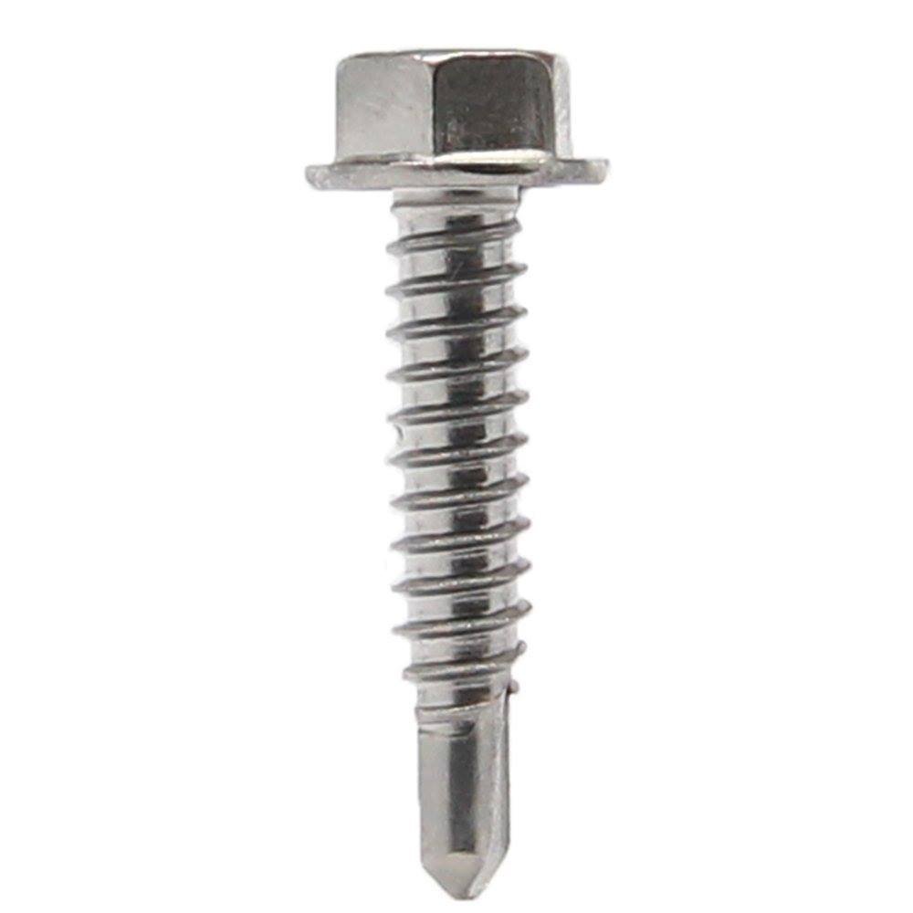 #8 Hex Washer Head Self Drilling Sheet Metal Tek Screws 410 Stainless Steel