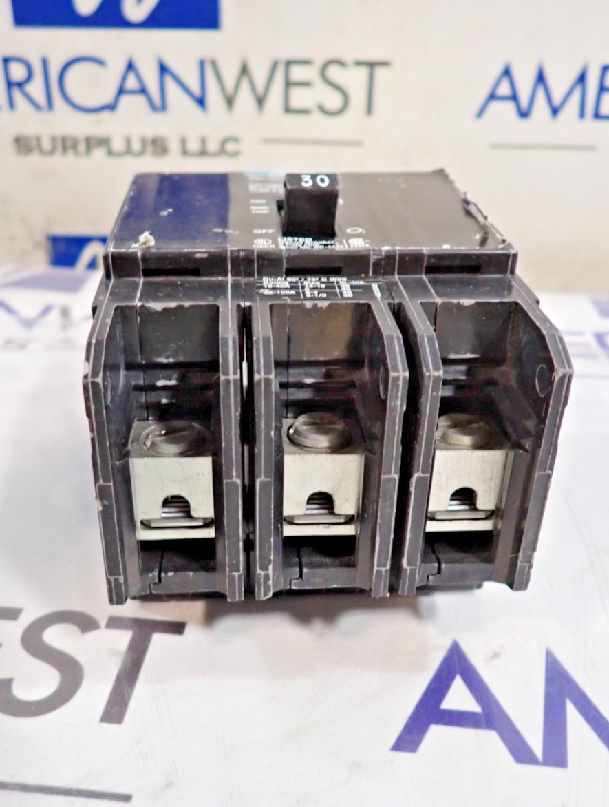 Siemens BQD330 30 Amp 480 VAC 3 Pole Type BQD Bolt On Breaker – TESTED