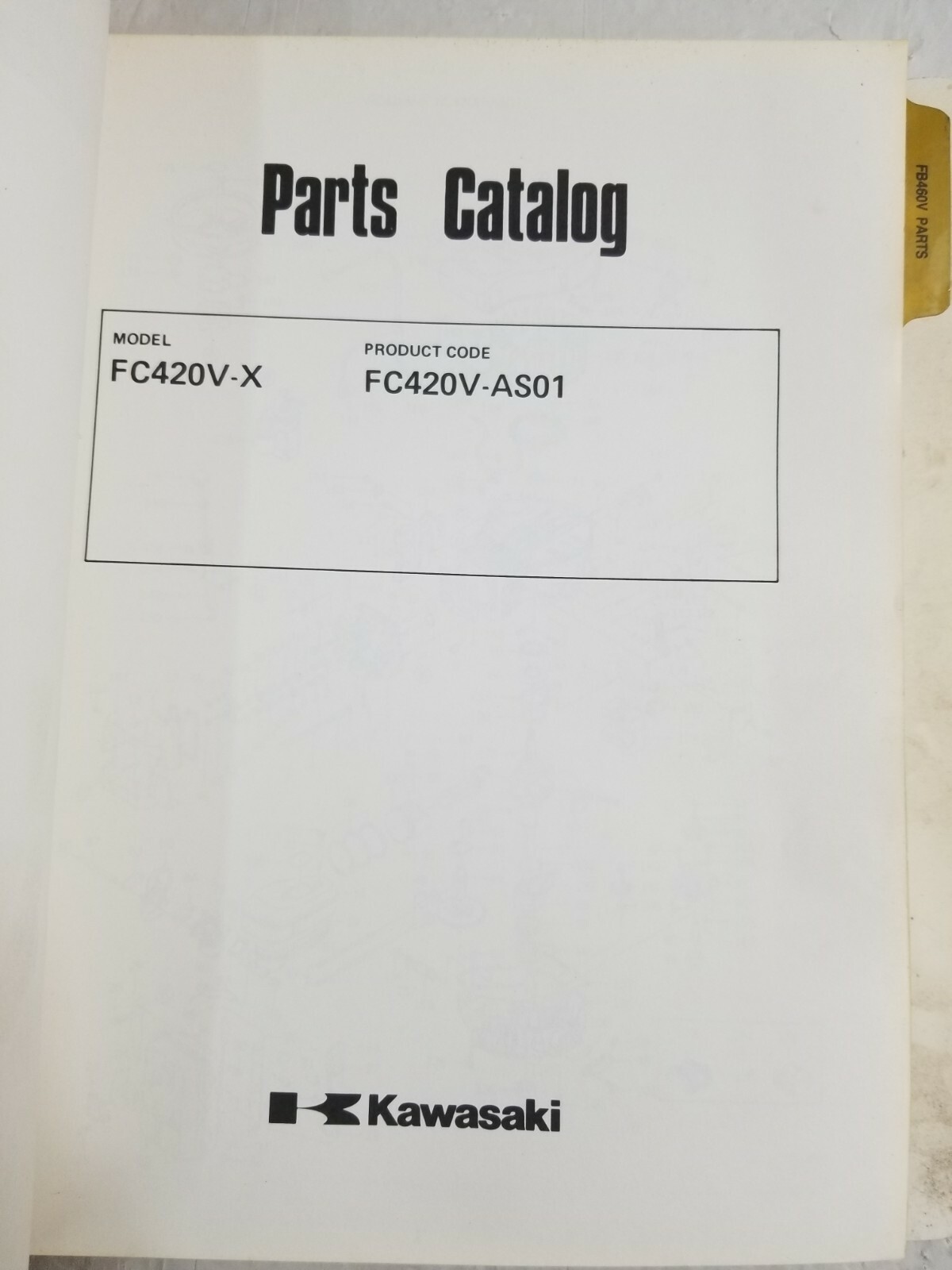 KAWASAKI Master Manual Parts & Service Vol 1 Part # 99969-0305PA Dealer Binder