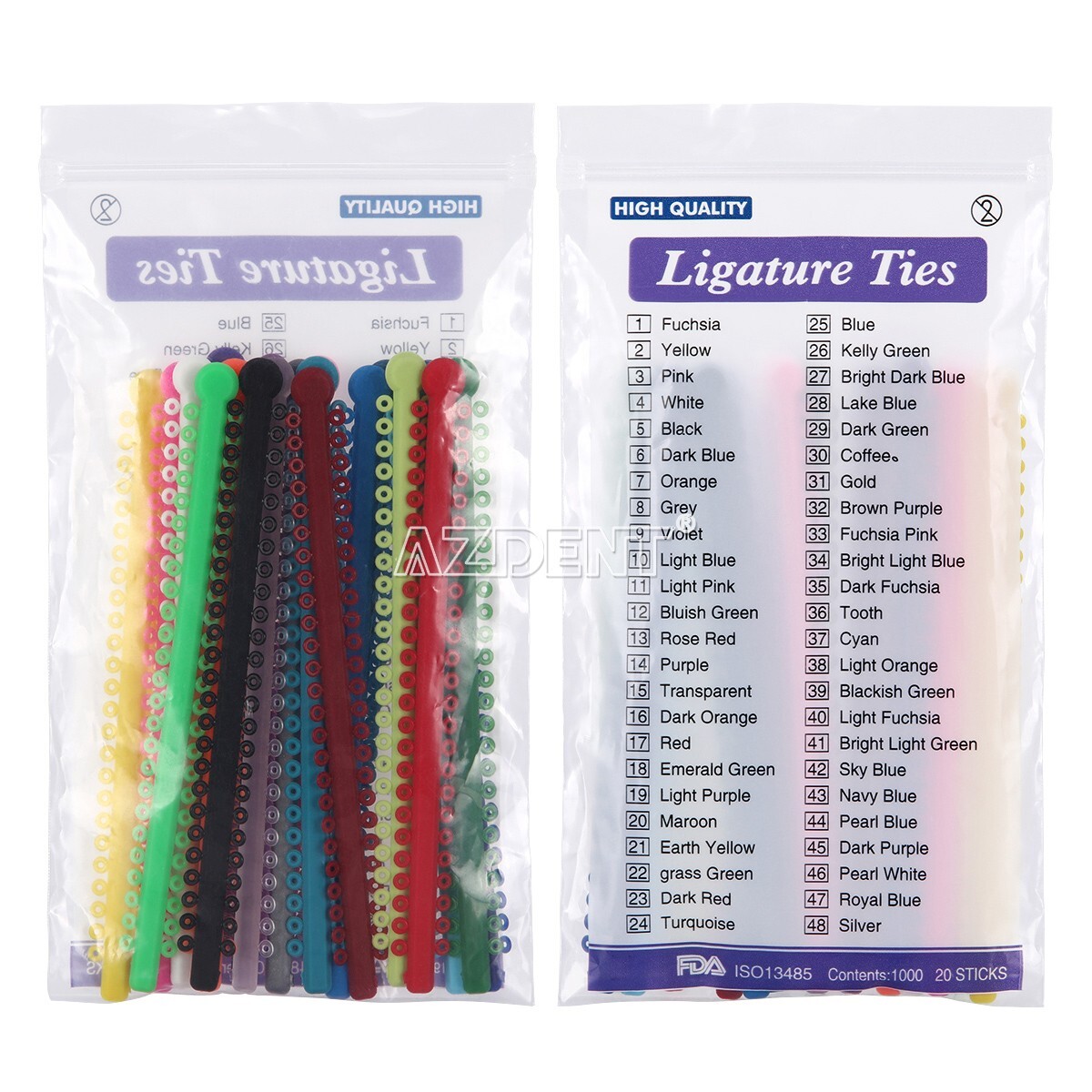 1000pcs/Pack Dental Orthodontic Elastic Ligature Ties Rubber Bands Mixed color