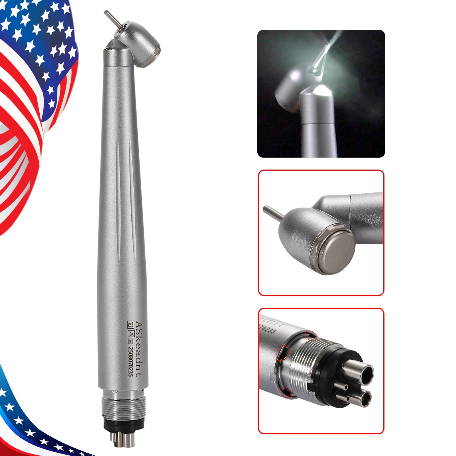 Dental LED Curing Light Lamp Wireless Cordless Resin Cure Lamp 5W 2000MW USPS