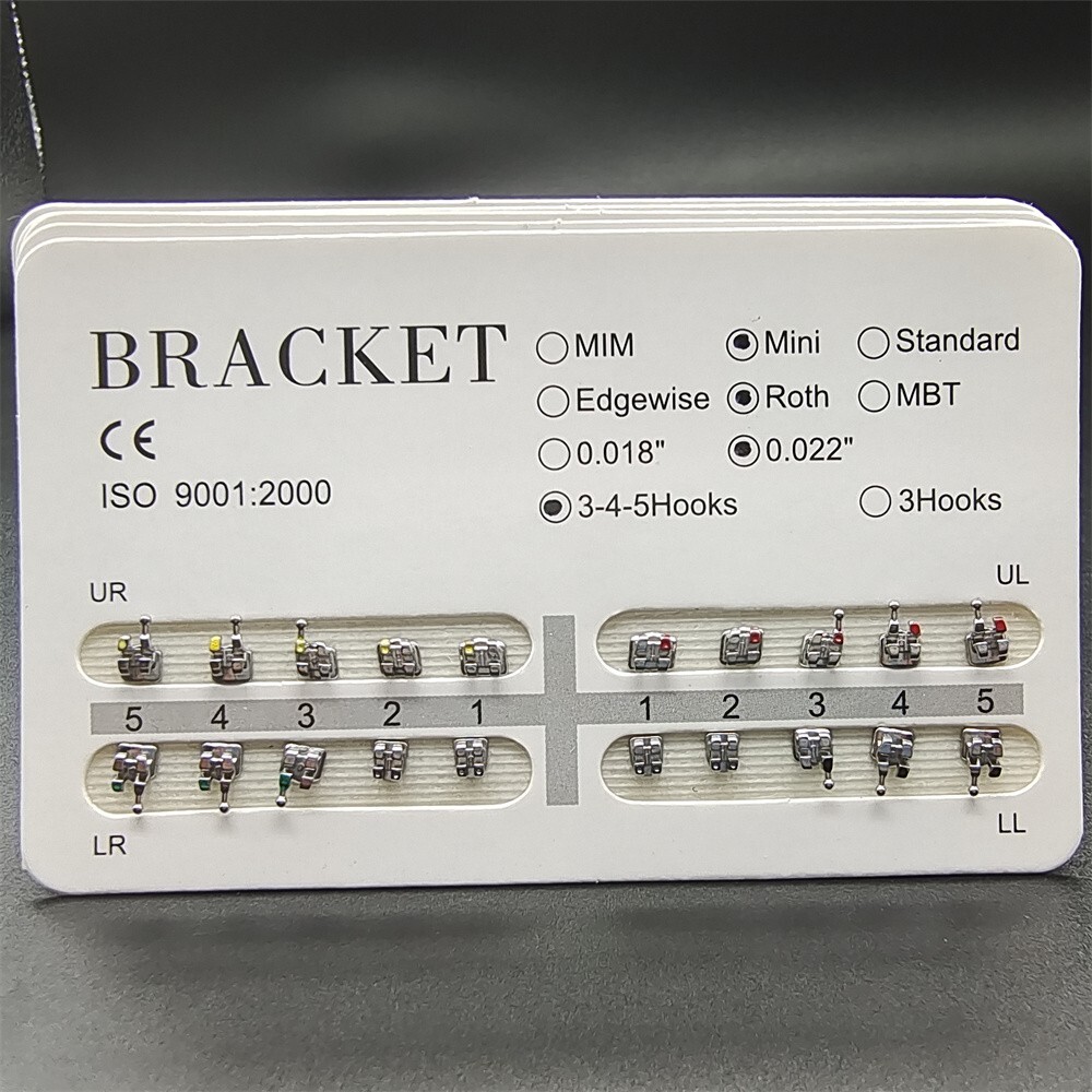 10 Packs Dental Orthodontic Brackets Braces Metal Mini Roth.022 Hooks 345
