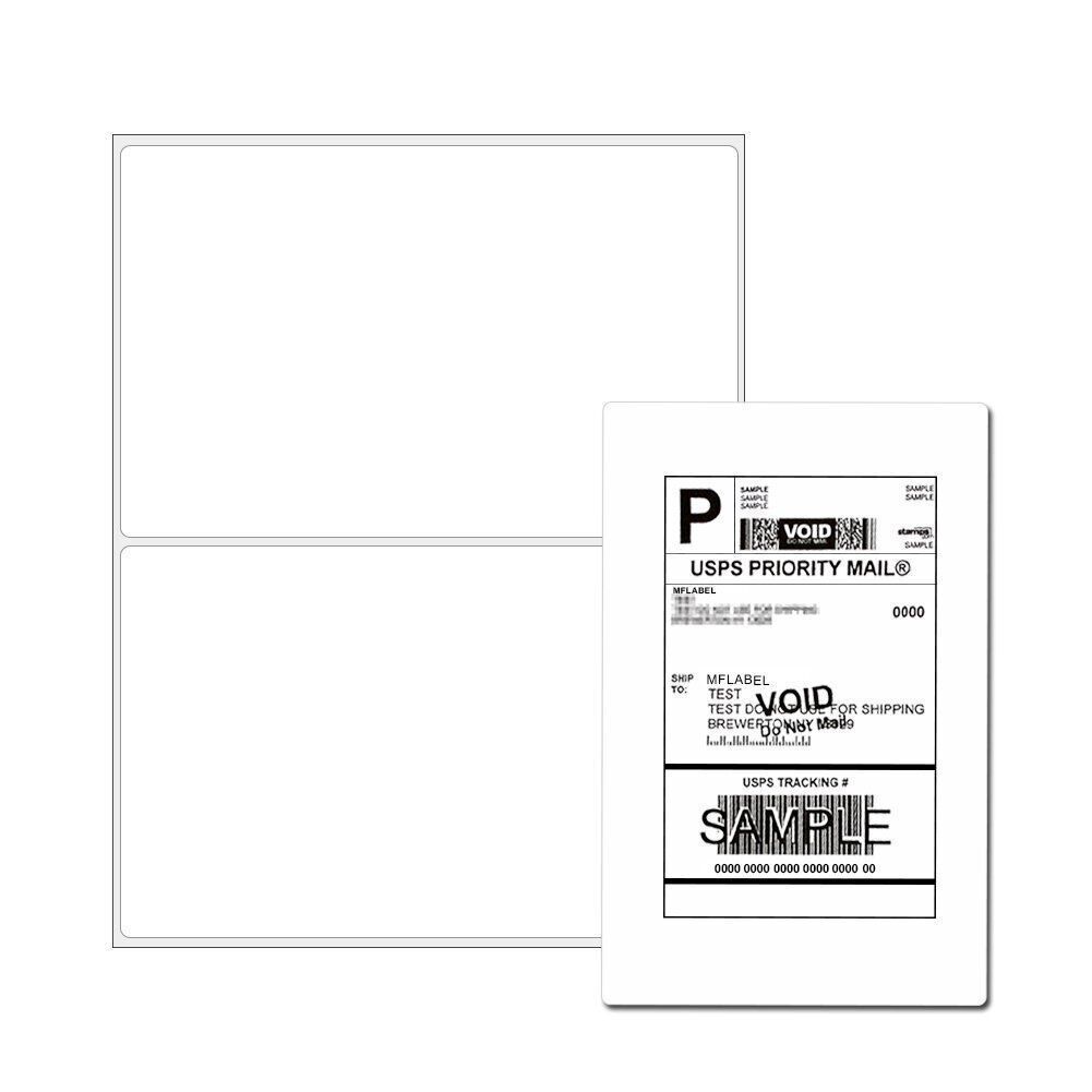 300 Half Sheet 8.5×5.5 Shipping Labels Self Adhesive 2 per Sheet for Laser Ink