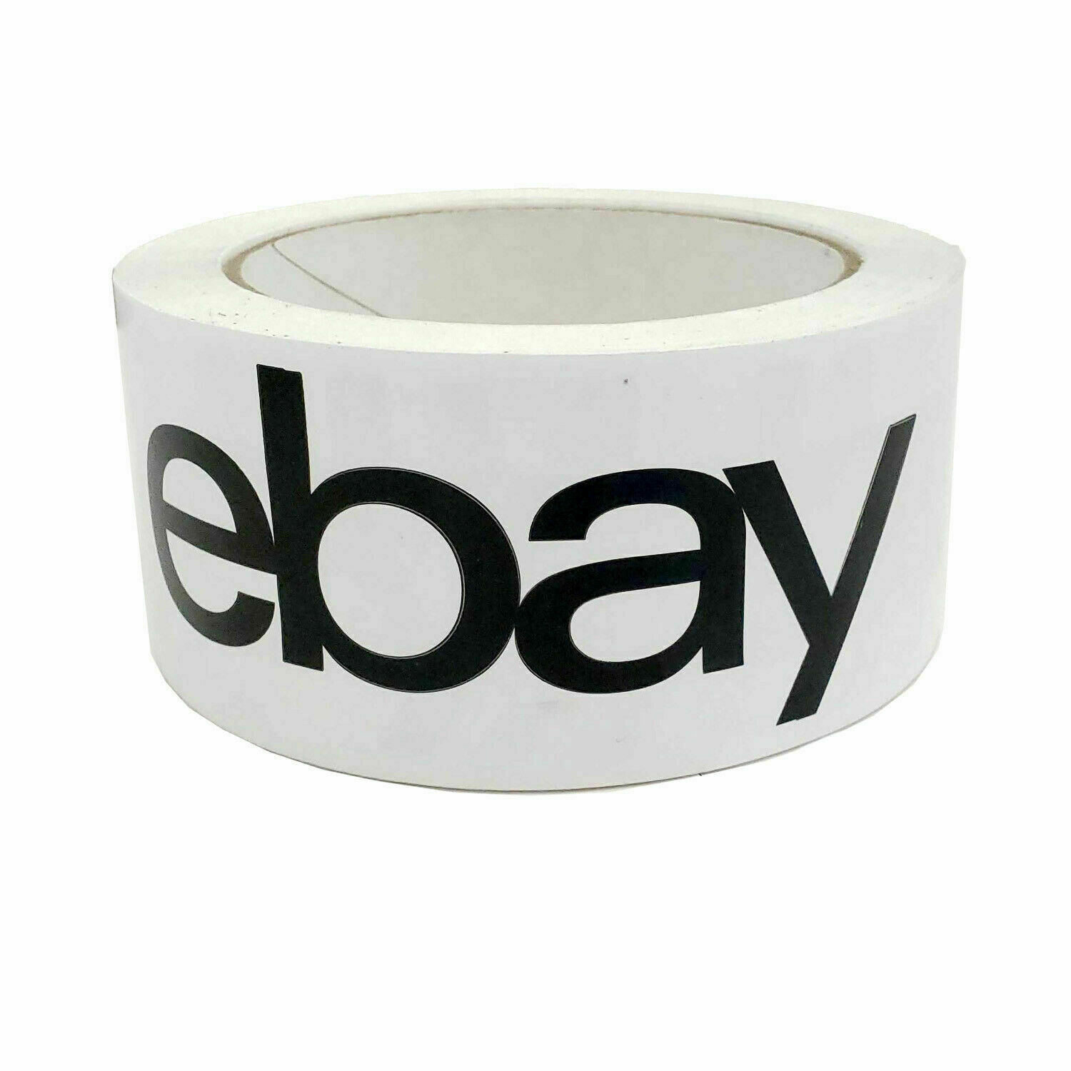 6 Rolls 2″ x 75 yards Black – White Official eBay Branded Packaging Carton Tape
