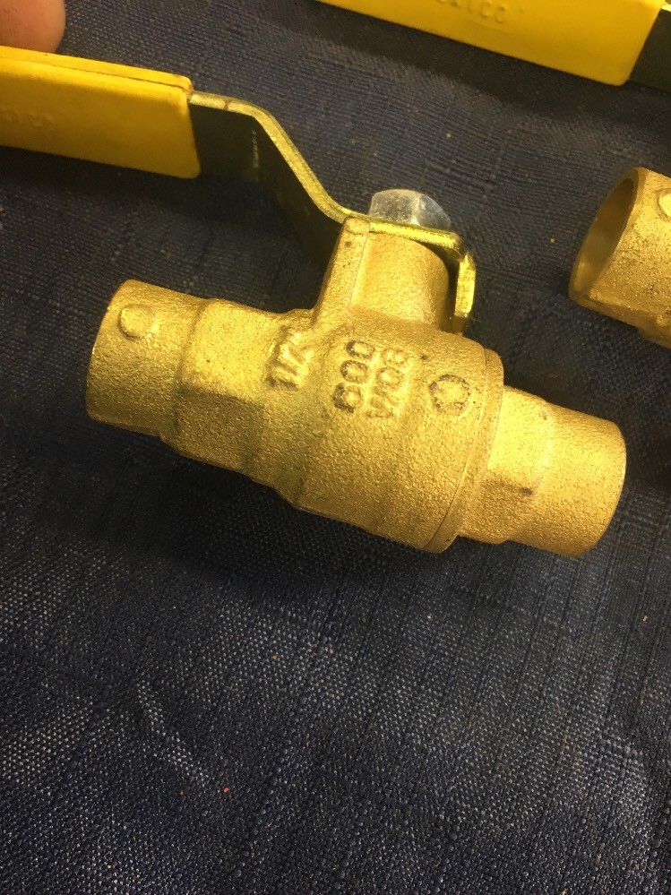 Lot Of 4 IUSA Lead Free 1/2″ sweat full port ball valve Made In Mexico