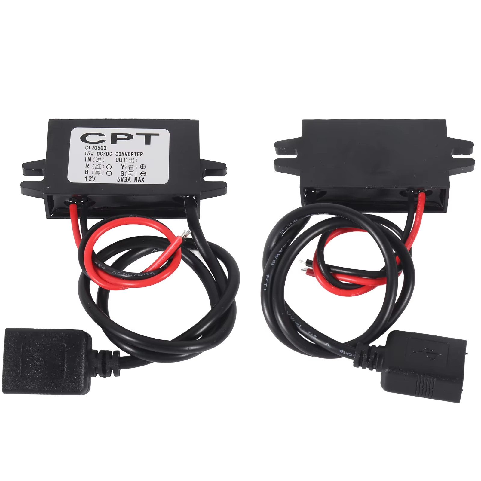 DC 12V to 5V 3A 15W Step down USB Converter Regulator Adapter For Car Charger US