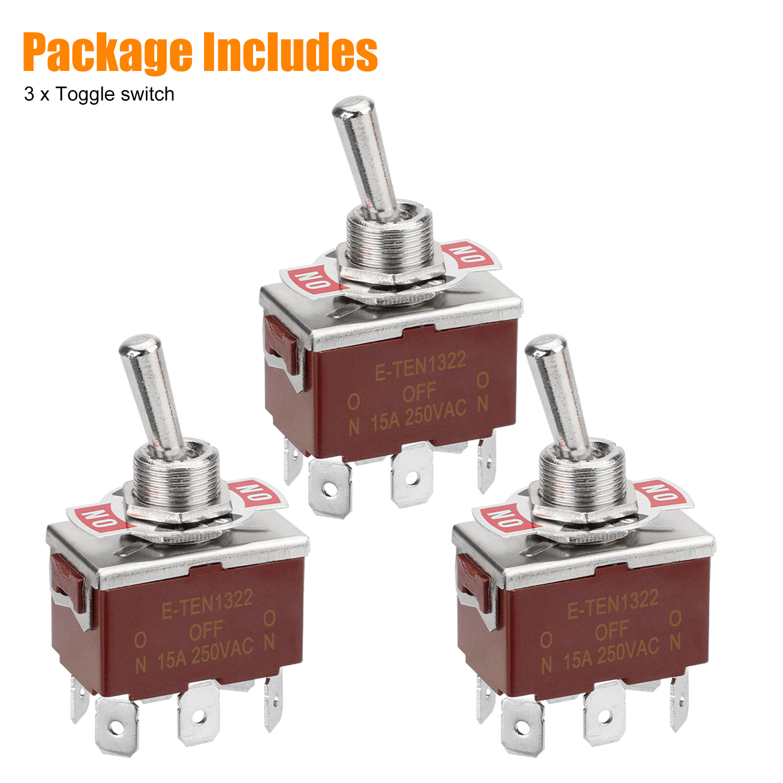 Toggle Switch ON/OFF/ON Heavy Duty 20A 125V/15A 250V/30A 12V Terminal Car Boat
