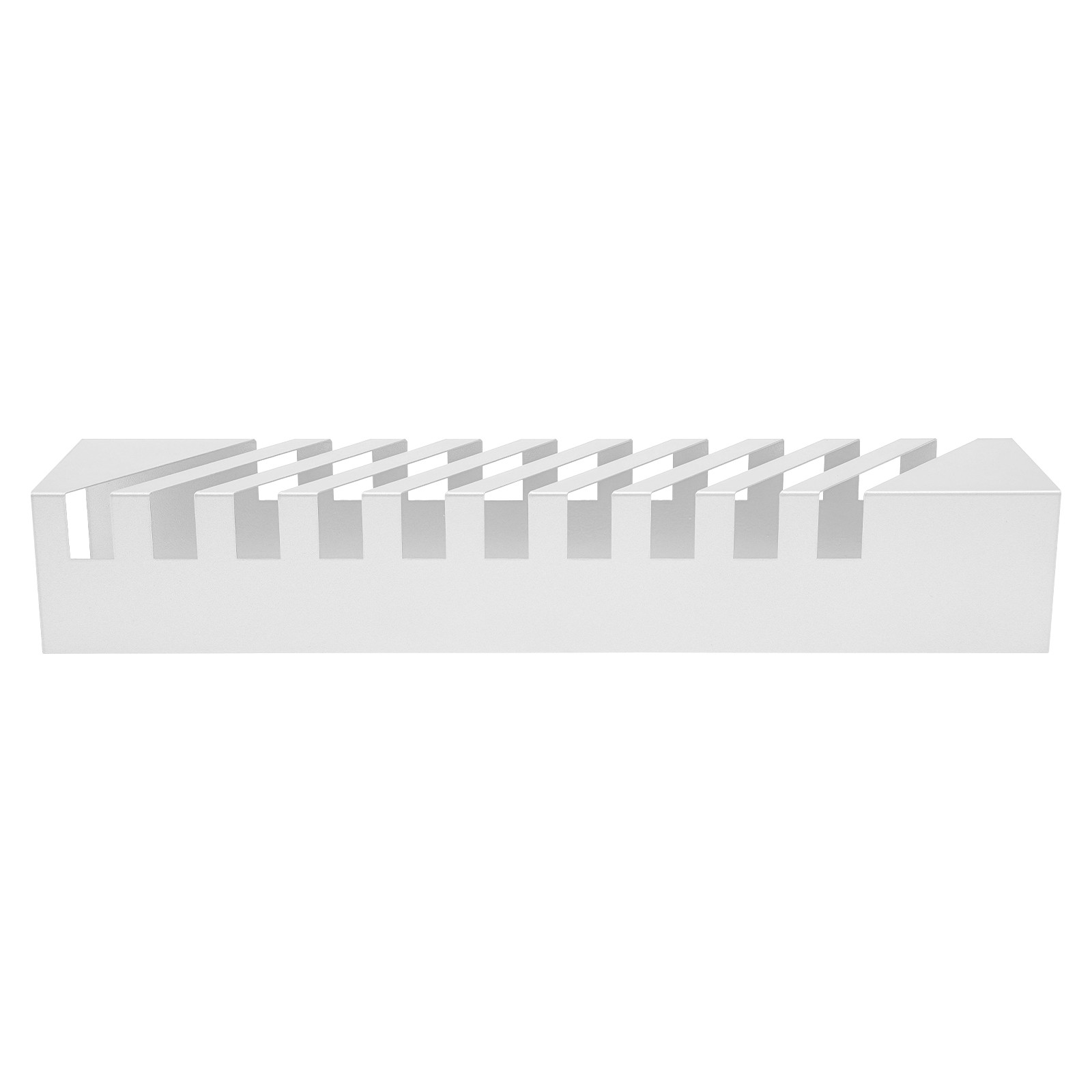 10-Slot Tile Display Rack Tabletop 45° Sample Stand White Iron